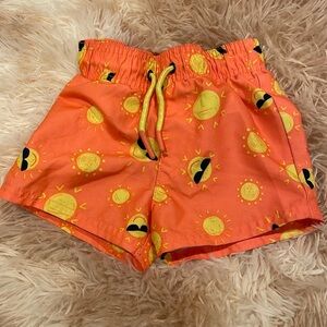 Cat & Jack Infant Boys Orange Sunshine Swim Trunks Shorts | Size 9 months